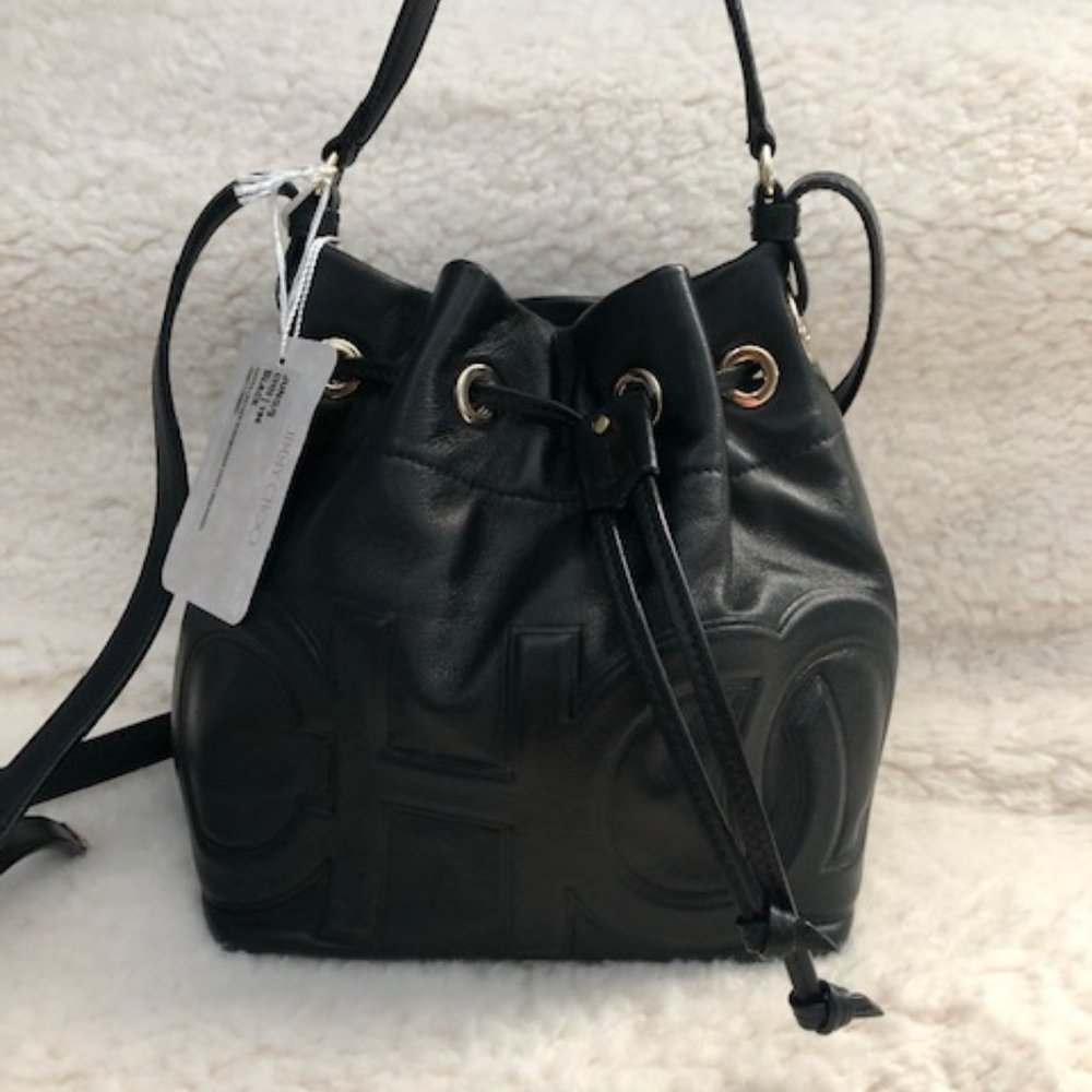 Jimmy Choo Juno Leather Bucket Bag
